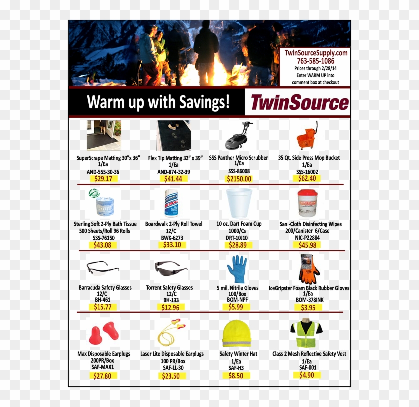 2014 February Safety Supply / Janitorial Supply Deals - Safety Supplies Sales Flyer Clipart