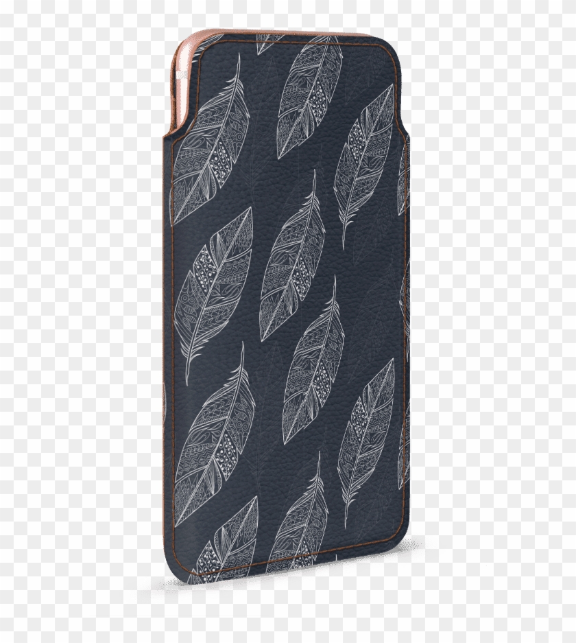 Dailyobjects Tribal Feathers Grey Real Leather Wallet - Iphone Clipart #3481792