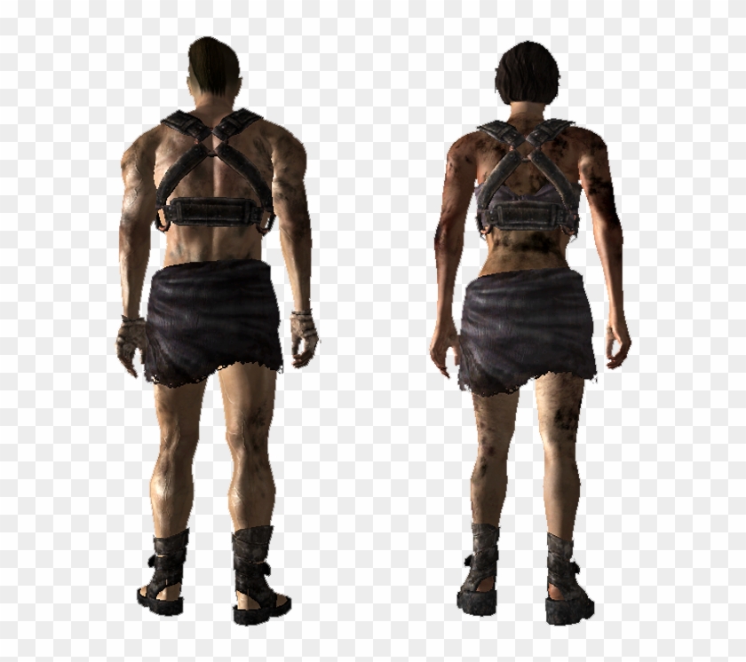 Worn Slave Outfit Back - Costume Clipart