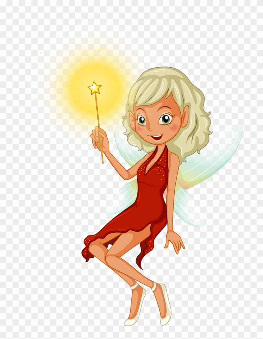 Angle Vector Fairy - Fairy Holding A Wand Clipart #3482422