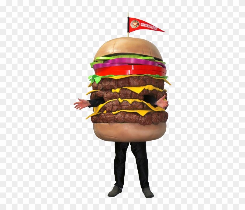 Meet The 4 Patty Cheeseburger Roadie, The Mascot Of - Burger Mascot Clipart
