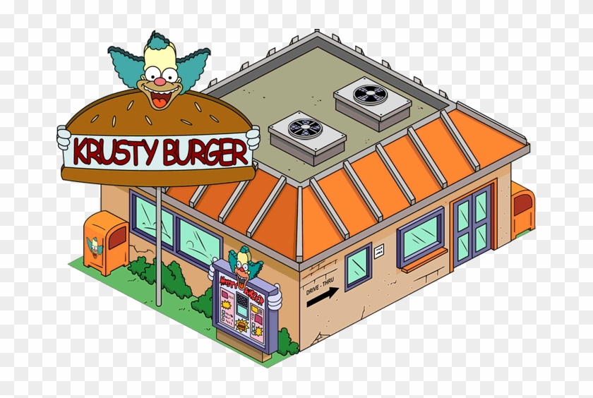 Krusty Burger Tapped Out - Los Simpson Krusty Burger Clipart