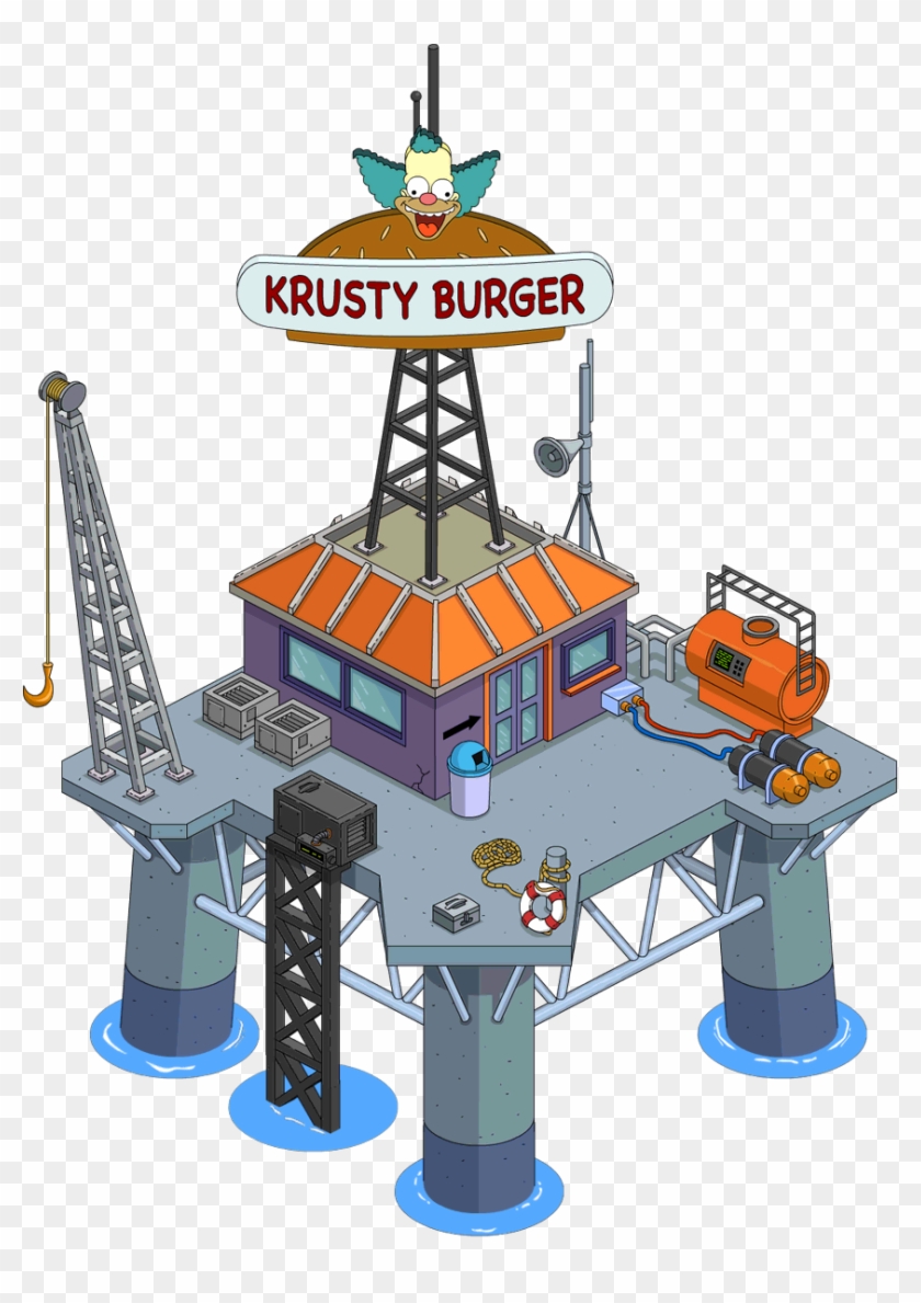 Krusty Burger Oil Rig - Simpsons Tapped Out Krusty Burger Clipart