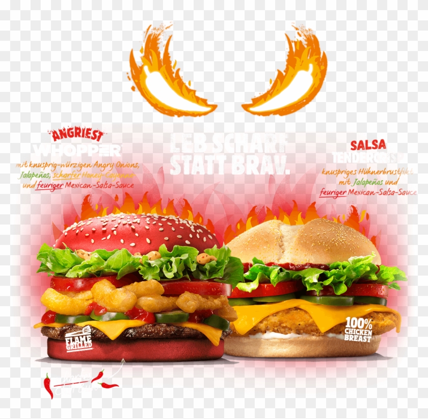 Angriest Whopper Nichts F&252r Schwache Geschmacks - Fast Food Clipart #3483791