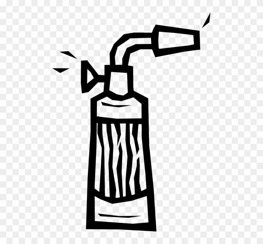 Vector Illustration Of Blow Torch Or Blowtorch Fuel Clipart #3483949