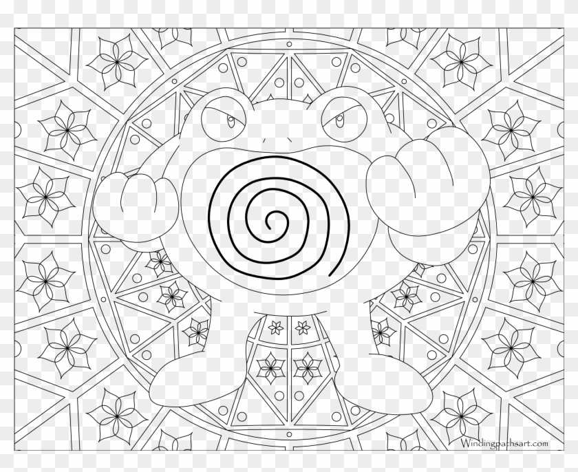 #062 Poliwrath Pokemon Coloring Page - Coloring Pages For Adults Pokemon Clipart #3484215