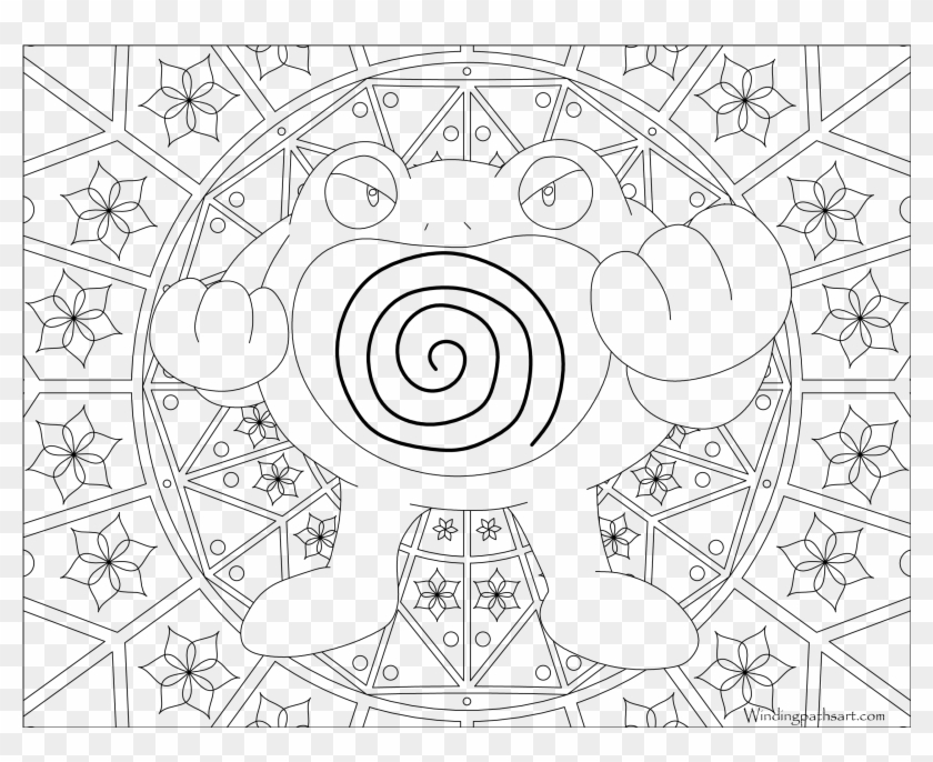 #062 Poliwrath Pokemon Coloring Page - Coloring Pages For Adults Pokemon Clipart