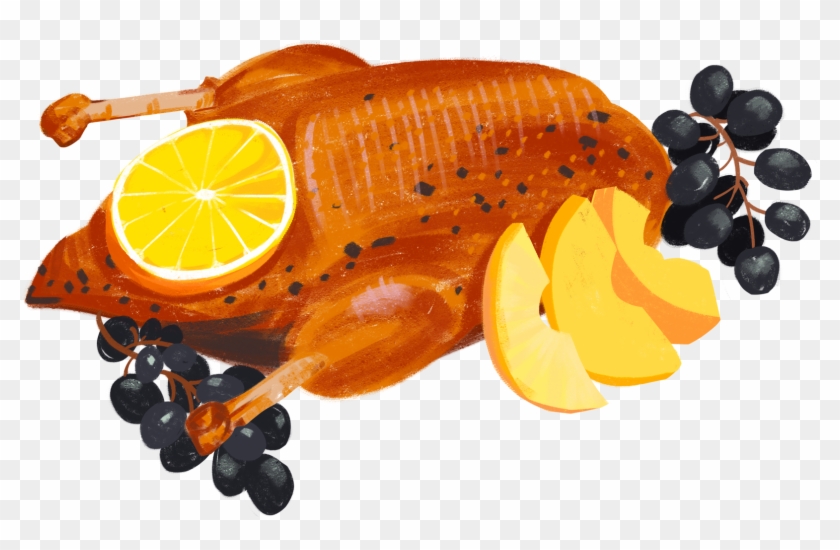 Dorado Pollo Asado Fósforo Fruta Png Y Psd - Clementine Clipart
