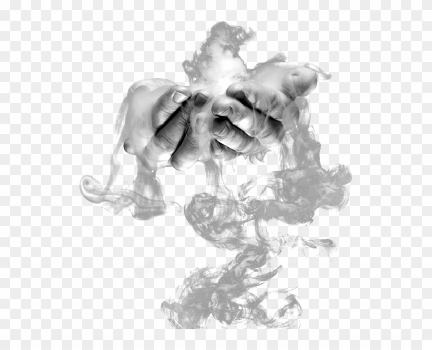 Hand Holding Smoke - Hands Smoke Clipart