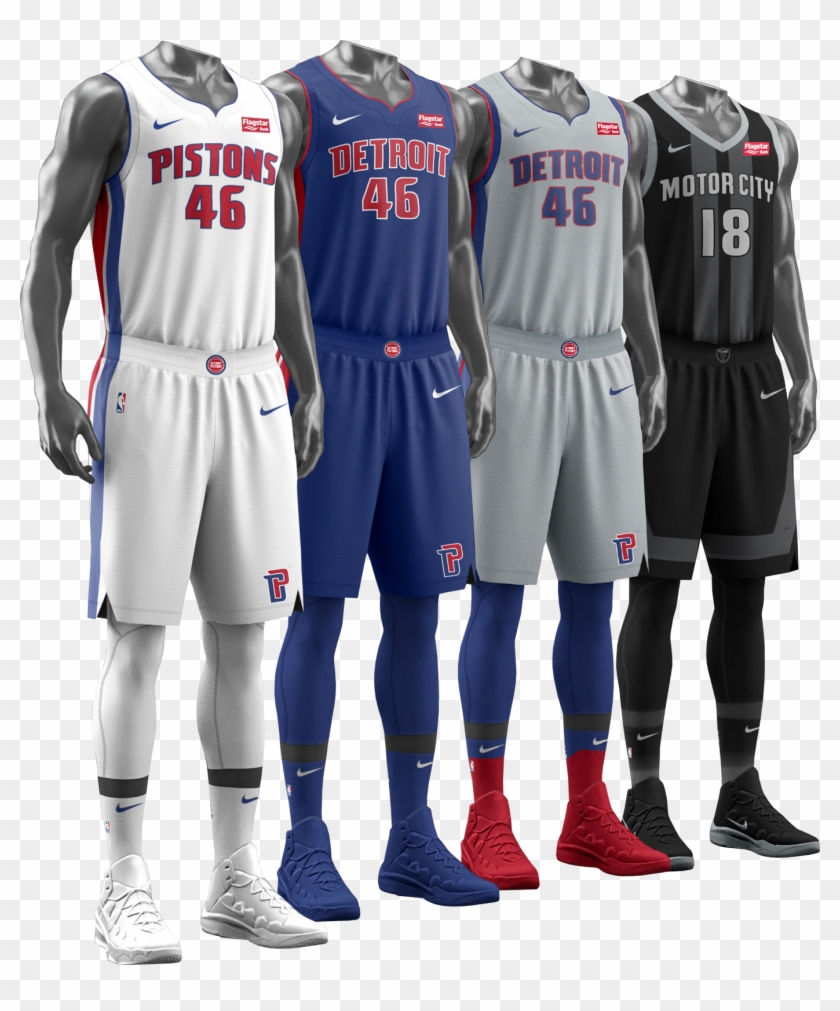 The Association Edition Uniform Pays Homage To One Detroit Pistons Jersey 2019 Clipart 3485123 PikPng