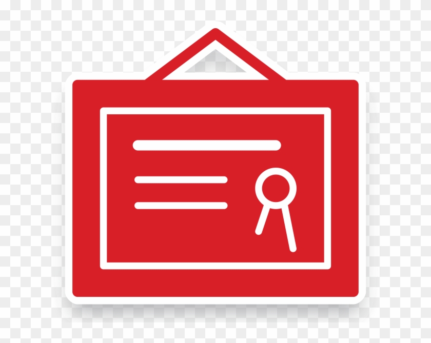 Mph Certificate Icon - Certificate Icon Red Clipart #3485648