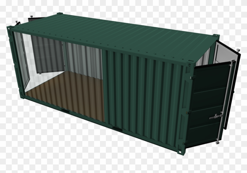 Storage Container 20' - Shipping Container Clipart