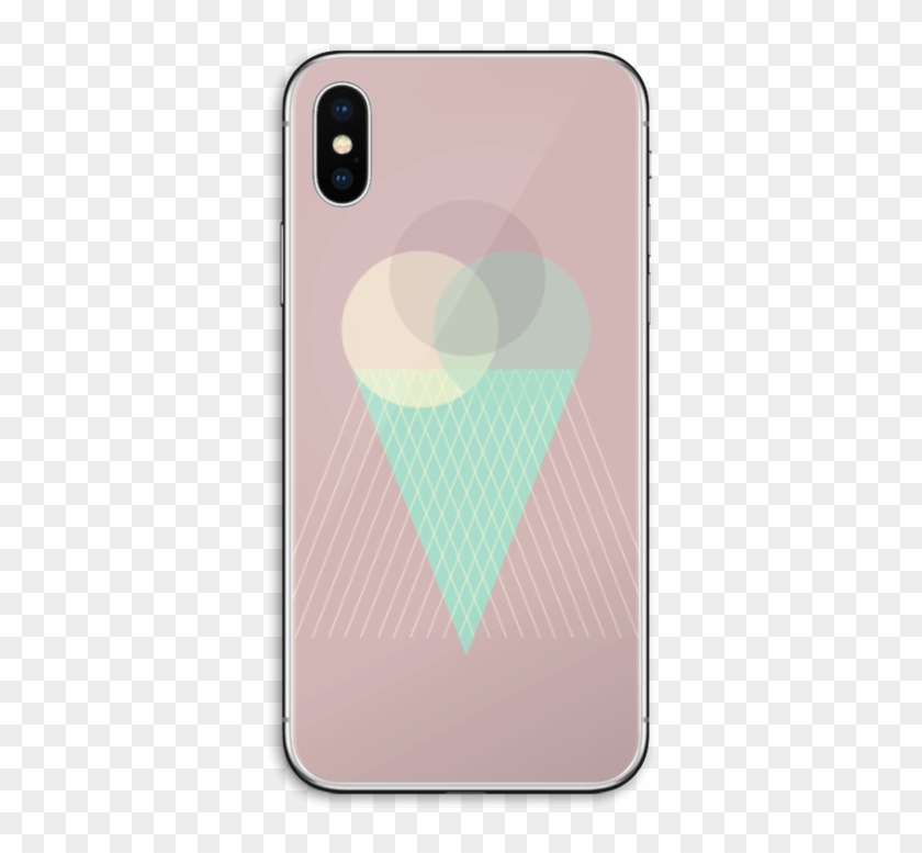 Pinkish Ice Cream Skin Iphone X - Ice Cream Cone Clipart