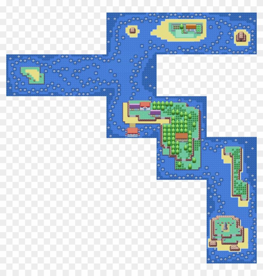 Five Island - Pokemon Fire Red Sevii Islands Map Clipart