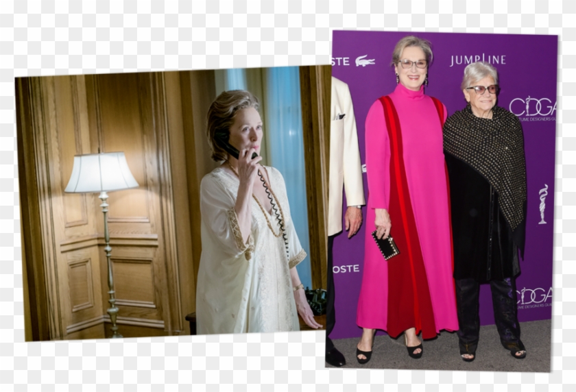 Meryl Streep And Ann Roth Pose On The Red Carpet At - Meryl Streep Wearing Crown Clipart #3486402