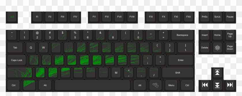 Choose Your Keycap Colors - Computer Keyboard Clipart #3487760