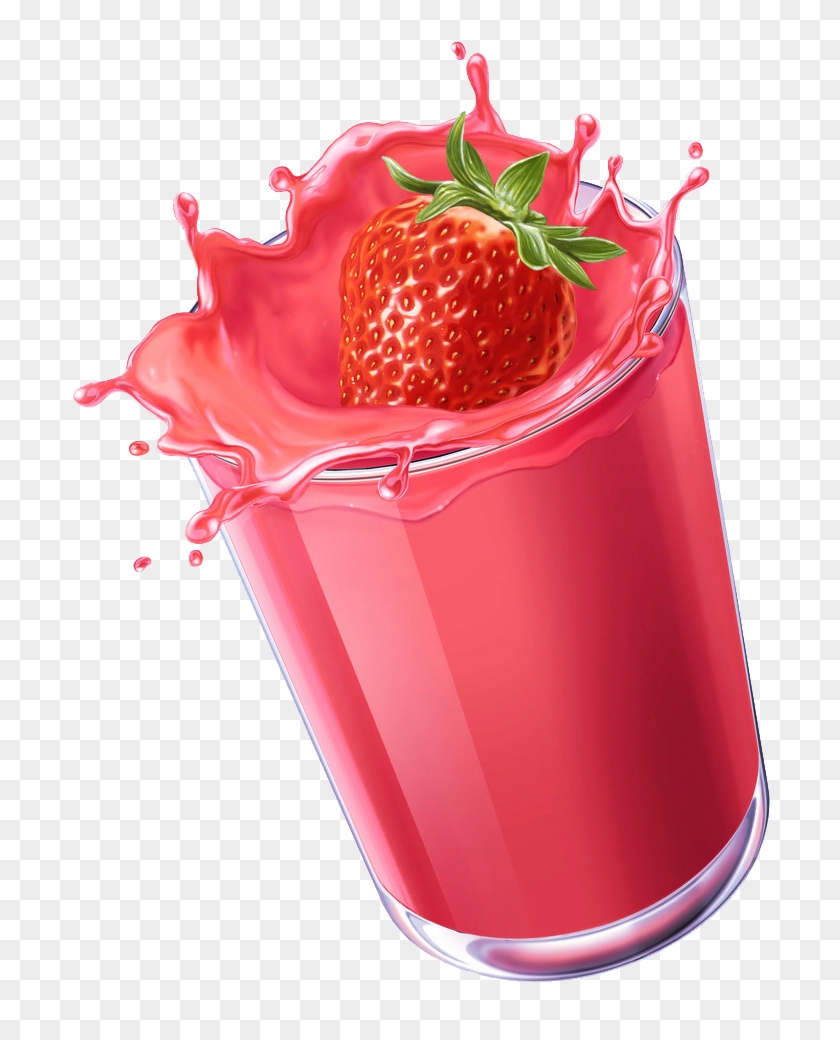 Strawberry Juice - Strawberry Juice Png Clipart #3488766