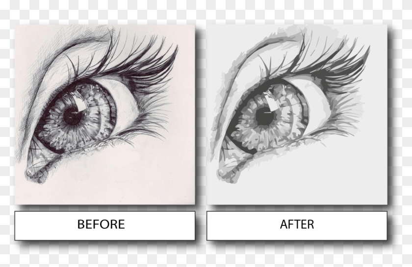 I Will Vector Trace Your Drawing - Drawing Eyes Clipart