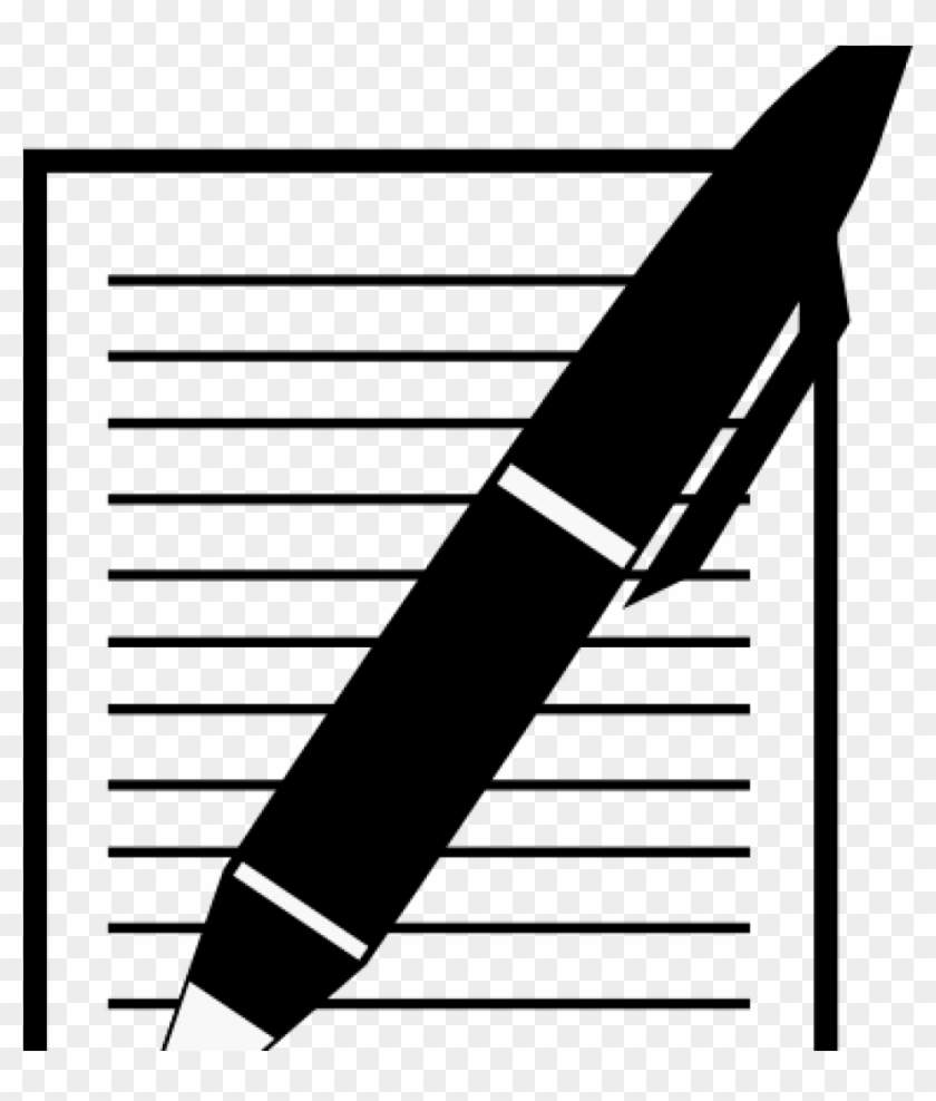 Pen And Paper Clipart Paper And Pen Clip Art At Clker - Pen And Paper Silhouette - Png Download