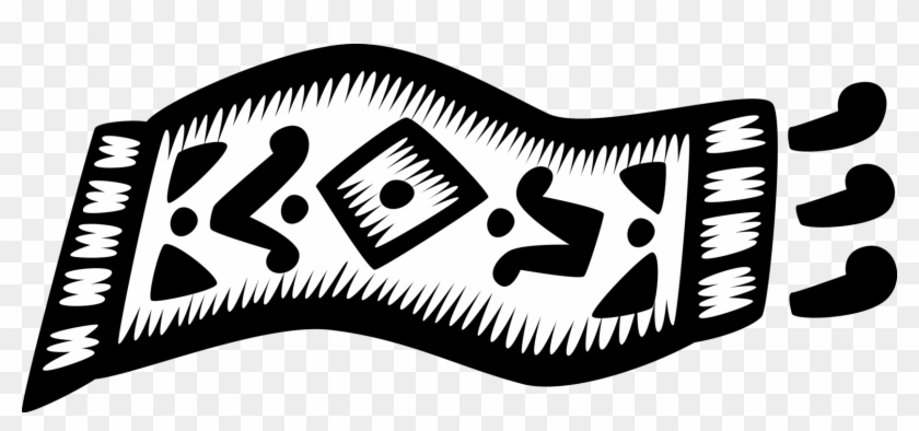 Vector Illustration Of Arabian Mythology Magic Carpet Clipart