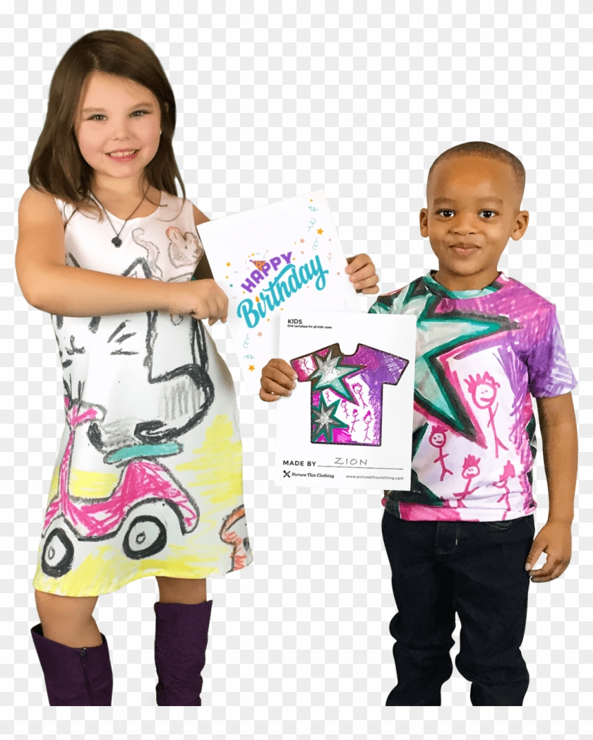 A Fun And Creative Instant Gift - Turns Kids Drawing Into T Shirts Clipart #3489622