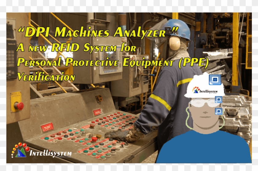 “dpi Machines Analyzer” A New Rfid System For Personal - Obrero En Una Fabrica Clipart #3490060