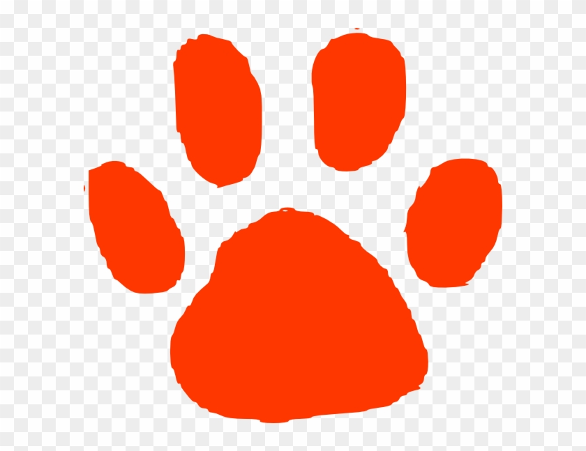 Clipart Clemson Tiger Paw - Lime Green Paw Print - Png Download