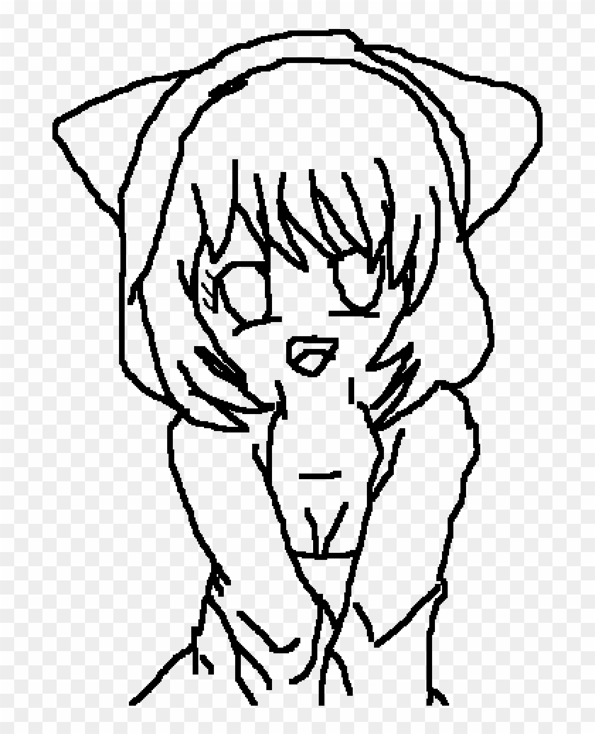 Anime Girl Base - Sketch Clipart