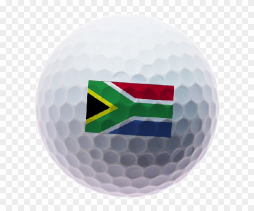 South African Flag Printed Golf Ball - South Africa Golf Ball Clipart