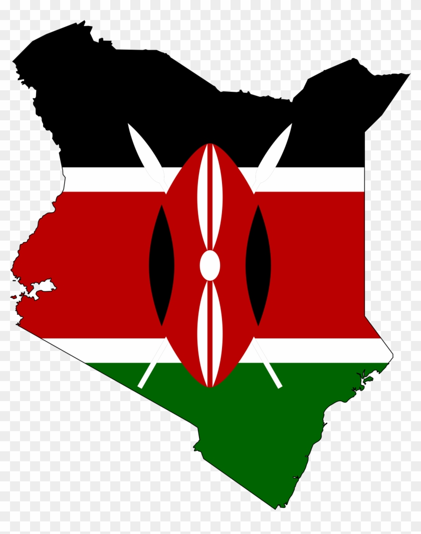 This Free Icons Png Design Of Kenya Flag Map With Stroke - Kenya Flag In Country Clipart #3491205