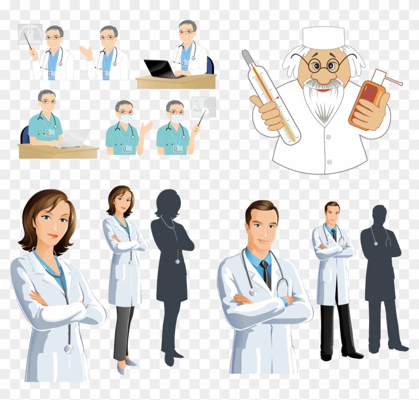 Physician Clip Art - Male And Female Doctors - Png Download #3491419