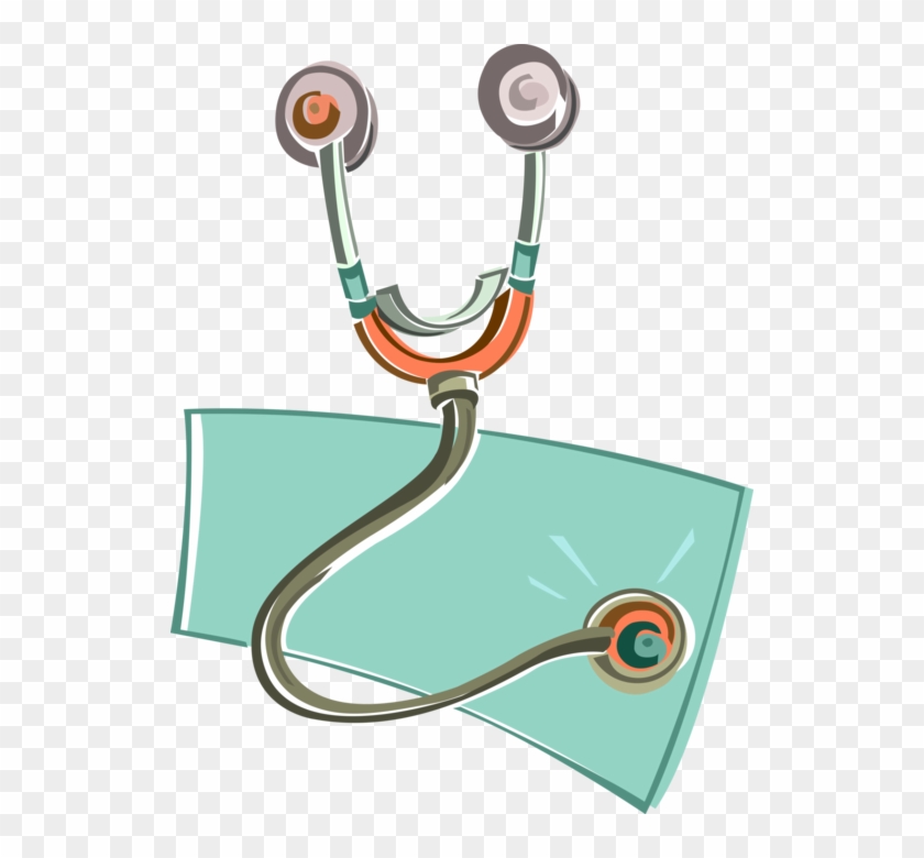 Vector Illustration Of Stethoscope Acoustic Medical - Illustration Clipart #3491561