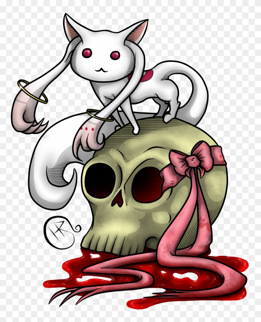 Kyubey From Modoka Magica - Cartoon Clipart
