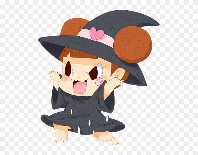 Cute Little Witchcraft Halloween Witch Cartoon Clipart - Cartoon - Png Download
