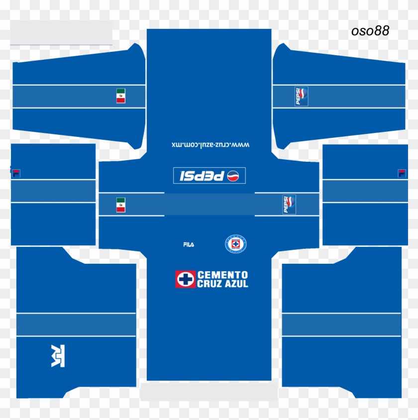 Cruz Azul Lib Cabanaxbox Konami Ps4 Pesuniverse - Inter Milan Kit Dream League Soccer 2018 Clipart
