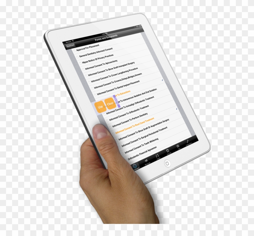 Touch Clear Button To Clear The Selection - Tablet Computer Clipart #3492914