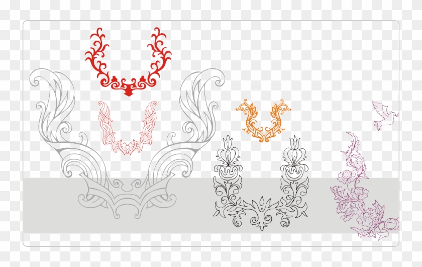 Ornamental Wreaths Clipart - Motif - Png Download #3494335