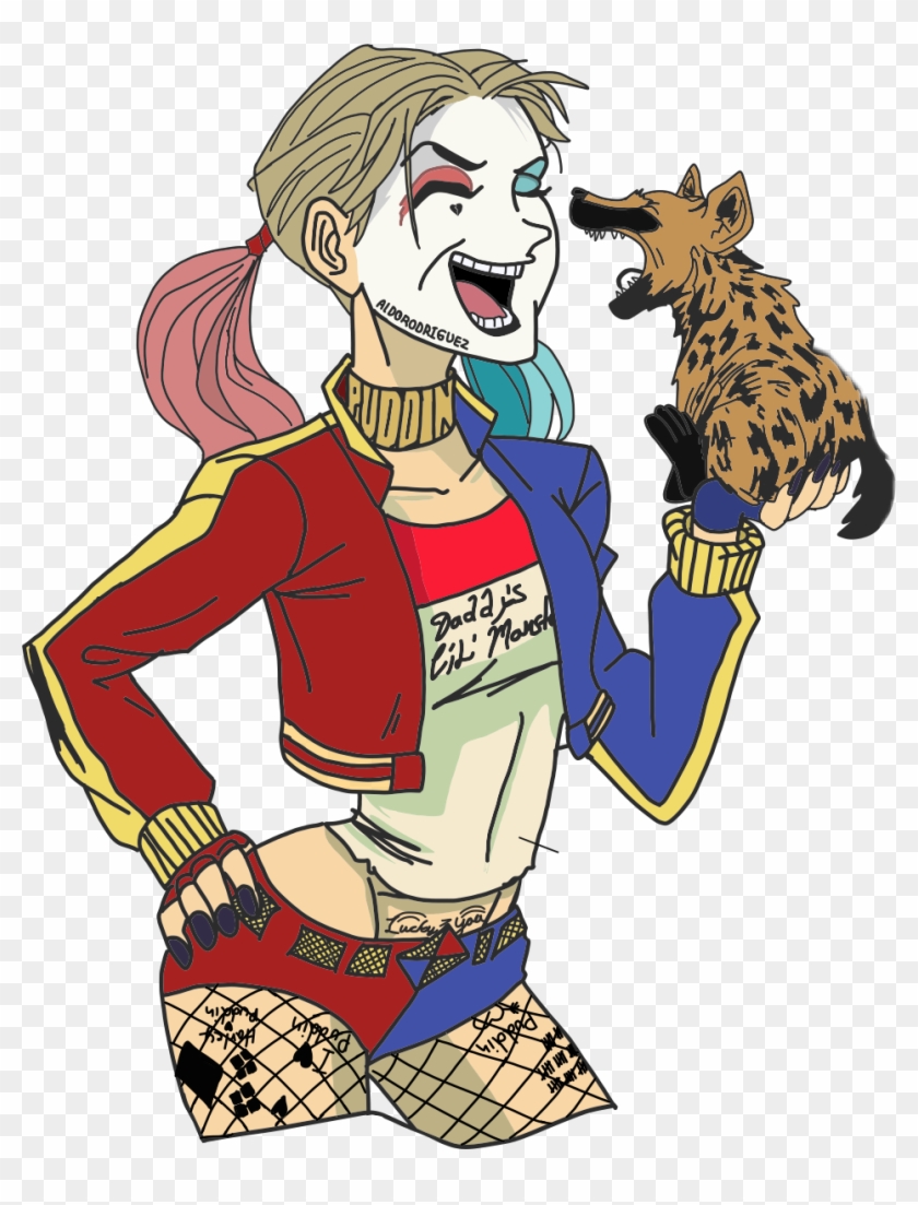 #harleyquinn #cute #cartoon #animated #dog #crazy #girl - Hyenas Harley Quinn Clipart