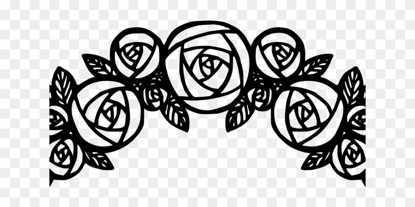 Wreath Clipart Vector - Rose - Png Download