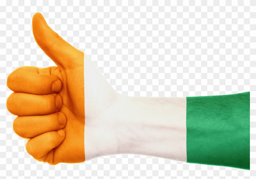 Ivory Coast Flag Hand Africa Png Image - Côte D'ivoire Clipart #3495184