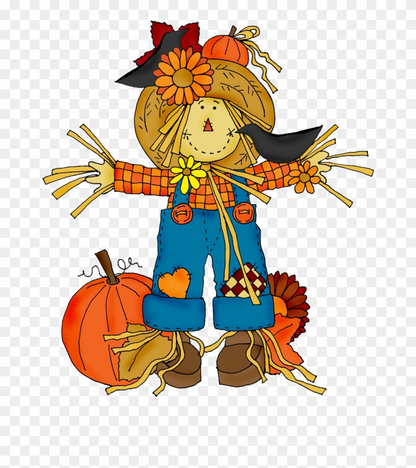 Desenhos Festa Junina Png - Scarecrow With Pumpkins Clipart Transparent Png #3495636