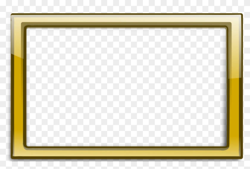 Gold Border Frame Png Transparent - Golden Photo Frame Hd Clipart
