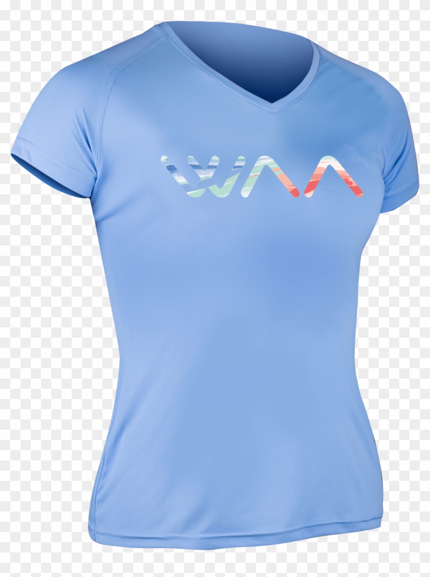 Ultra Light T-shirt Women Multicolor Logo - Active Shirt Clipart
