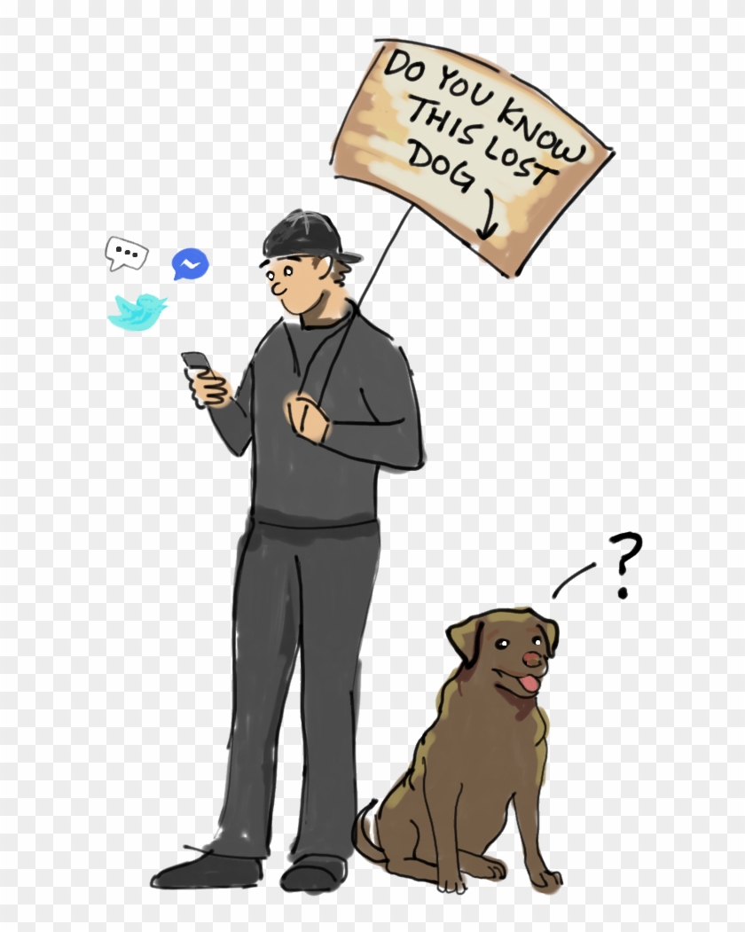 Roxy Lost Dog Goes Social, L7 Creative Blog - Cartoon Clipart #3497078