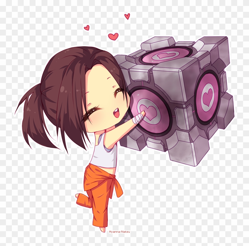 Portal Clipart Portal Game - Portal Chell Chibi - Png Download #3497330