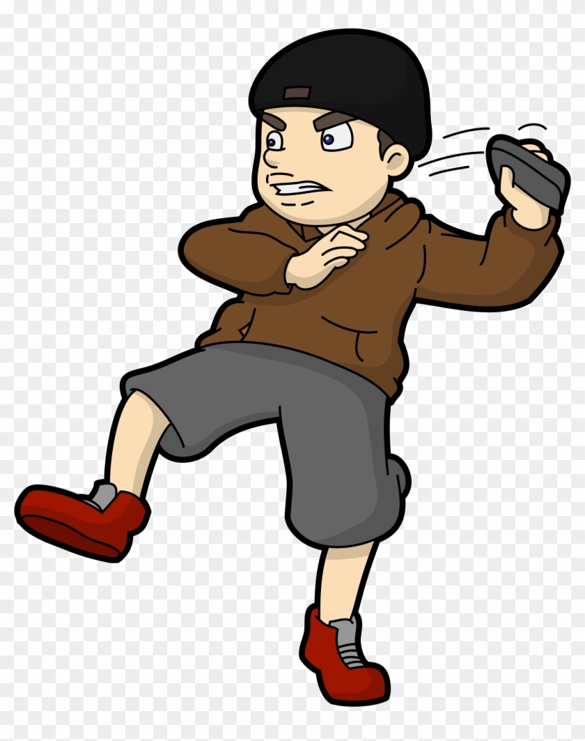 Empty Wallet Cartoon Png - Cartoon Guy Throwing Clipart #3497382