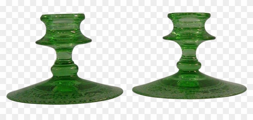 Fostoria Vesper Green Candle Holders Fostoria Vesper - Figurine Clipart #3497409