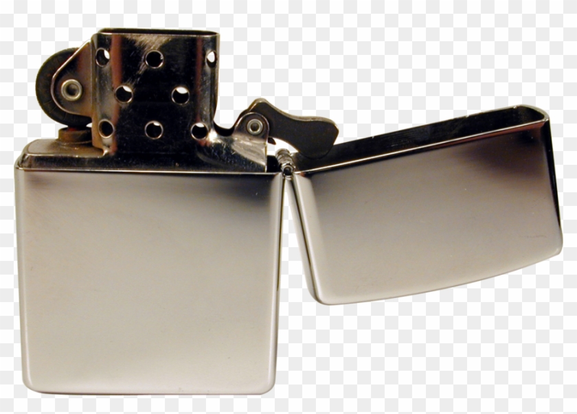 Silver Zippo Lighter Open - Zippo Lighter Png Transparent Clipart #3498270