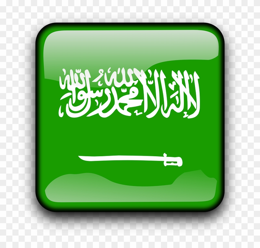 Saudi Arabia Flag Country Nationality Square - Saudi Arabia Clipart #3498333