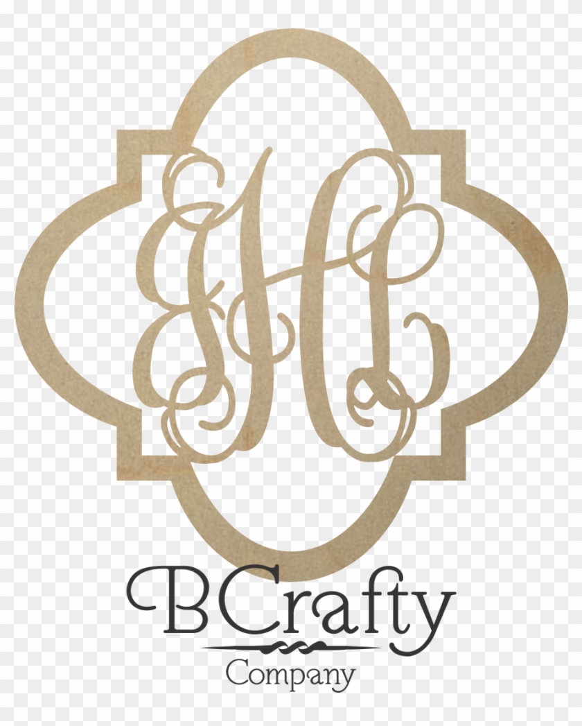 Wooden Monogram Quatrefoil Border - Jhl Monogram Clipart #3498398